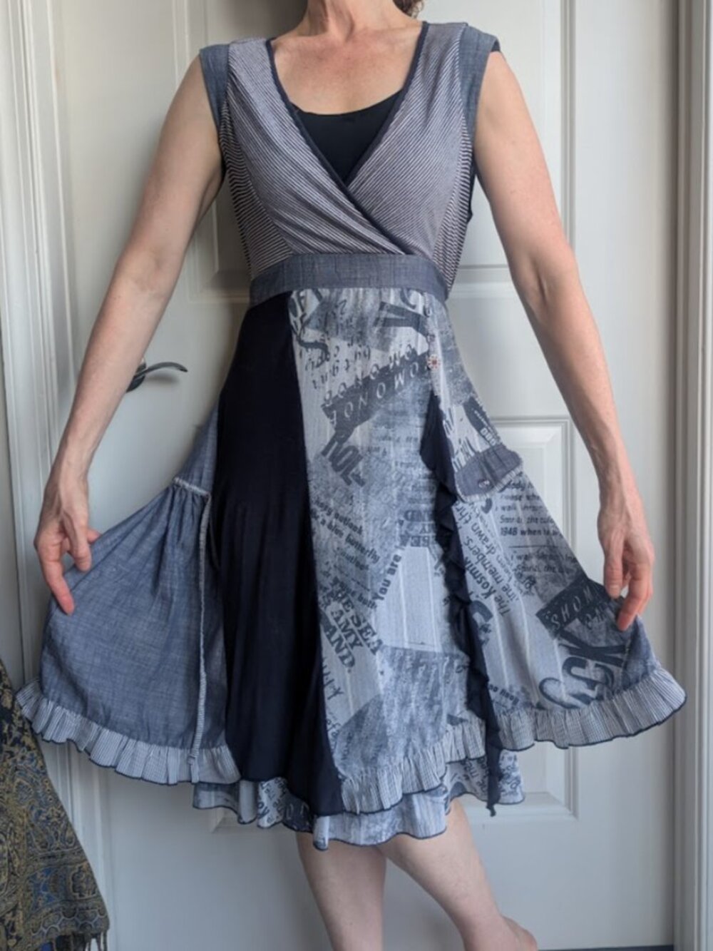 Unique, charming European blue dress